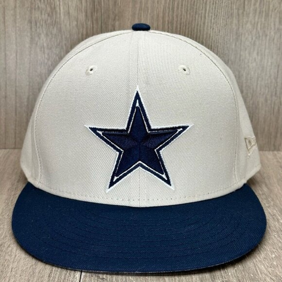 New Era Cap Sz 7 3/8 NFL Dallas Cowboys Super Bowl Champions 59 FIFTY White Navy - Picture 1 of 8